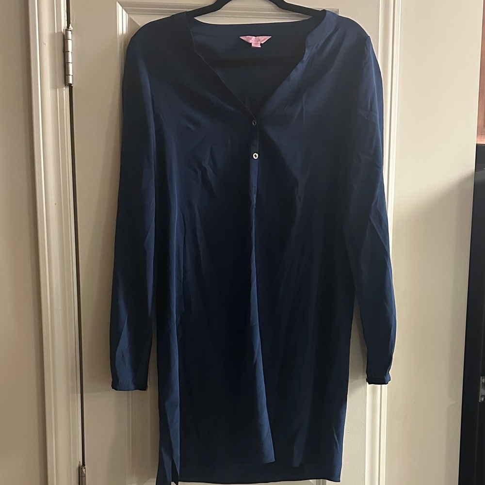 Lilly Pulitzer Delphine Deep Blue Long Sleeve Dress or Tunic